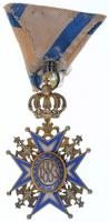Jugoszlávia ~1920-1930. "Szent Száva Rend IV. osztály" aranyozott és zománcozott Ag kitünt...