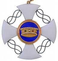 Olaszország 1868. "Olasz Korona Rend Lovagkeresztje" zománcozott, jelzetlen, részben arany...