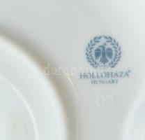 Hollóházi Jurcsák László által tervezett hamutartó d: 17 cm, bonbonniere d: 17 cm, és váza m: 15,5 c...