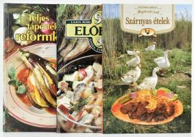 3 db szakácskönyv: Teljes tápértékű reform konyha, 99 előétel, Szárnyas ételek