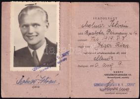 1950 SZEFU - Szekérfuvarozási NV vállalati személyazonossági igazolvány