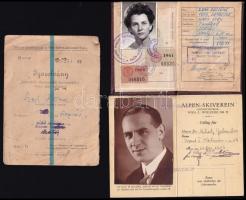 10 db igazolvány (diák, MNDSZ, belépési engedély, Magyar Természetbarát Szövetség, stb.)