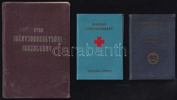 10 db igazolvány (diák, MNDSZ, belépési engedély, Magyar Természetbarát Szövetség, stb.)