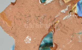 Morvay Zsuzsa (1946-): fióka, mázas kerámia, jelzés nélkül, csorbák, m: 9cm