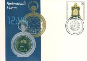 NDK 1987. 5M "Berlin-Alexanderplatz" érmés, bélyeges borítékon T:1