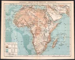 cca 1895 Afrika térképek, 4 db, 1:40.000.000, Bp., Pallas, 24x30 cm