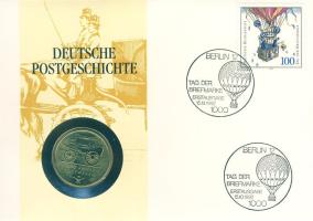 NDK 1990. 5M "500 éves a posta" érmés, bélyeges borítékon T:1