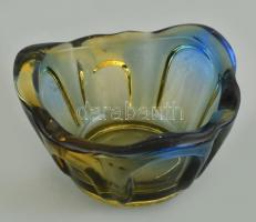 Színezett üveg hamutál Festett, formába öntött d: 11 cm