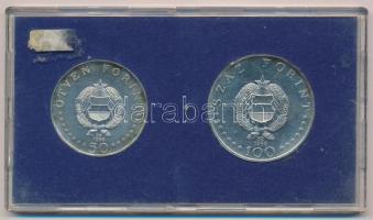 1968. 50Ft Ag + 100Ft Ag "Semmelweis pár" eredeti kék "MNB" plasztik tokban T:1 ...