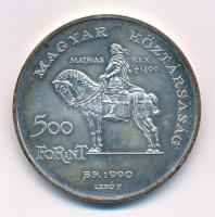1990. 500Ft Ag "Mátyás király / Beatrix" T:BU Adamo EM113