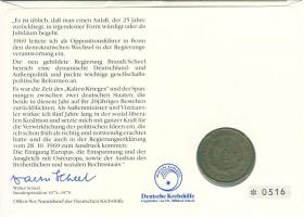 NDK 1969. 5M "20 éves az NDK" érmés, bélyeges borítékon T:2