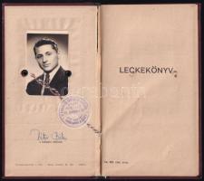 1952 Bp., Budapesti Tudományegyetem Lenin Intézetének fényképes tanulmányi könyve