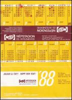 1988 Népstadion házi telefonkönyve + 3 db népstadionos nyomtatvány