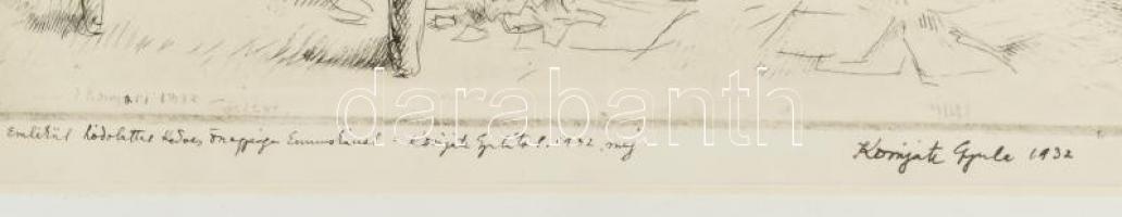 Komjáti-Wanyerka Gyula (1894-1958): Petőfi, 1932. Rézkarc, papír, jelzett, lap alján Komjáti-Wanyerk...