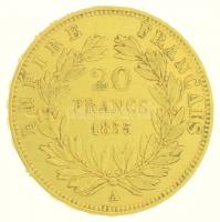 Franciaország / Második Császárság 1855A 20Fr Au III. Napóleon (6,42g/0.900) T:2,2- France / Second Empire 1855A 20 Francs Au Napoleon III (6,42g/0.900) C:XF,VF Krause KM#781
