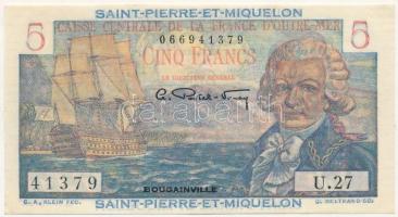 Saint Pierre és Miquelon 1950-1960. 5Fr T:I,I-  Saint Pierre and Miquelon 1950-1960. 5 Francs C:UNC,AU Krause 22