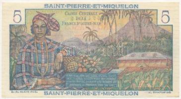 Saint Pierre és Miquelon 1950-1960. 5Fr T:I,I- 
Saint Pierre and Miquelon 1950-1960. 5 Francs C:UNC...
