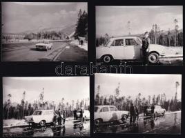 12 db retro autós fotó 6x9 cm