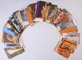 Kb. 100 db MODERN motívum képeslap: művész / Cca. 100 modern art motive postcards