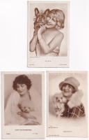 45 db RÉGI motívum képeslap: színésznők / 45 pre-1945 motive postcards: actresses