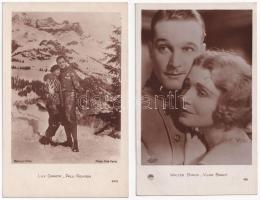 12 db RÉGI motívum képeslap: színész párok / 12 pre-1945 motive postcards: actresses and actors
