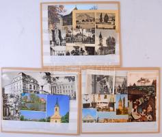 13 db MODERN magyar képeslap a Viharsarokról kartonlapokon / 13 modern Hungarian town-view postcards on cardboards