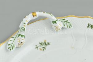 Hollóházi süteményes tál, matricás, jelzett hibátlan, d: 32 cm