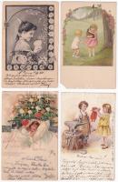 15 db RÉGI motívum képeslap vegyes minőségben: gyerekek, sok litho, Castelli és Ebner is / 15 pre-19...