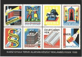 ~1980 Kaesz Gyula tervei alapján készült reklámbélyegek. Gyomai Kner Nyomda rt. modern képeslapja / modern postcard