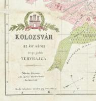Kolozsvár sz. kir. város legújabb tervrajza, Bannwarth Th. Kartográfiai Műintézet Budapest és Bécs, ...