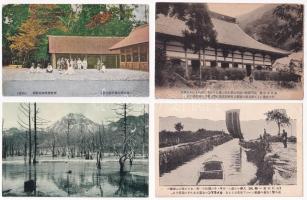 15 db RÉGI használatlan japán képeslap vegyes minőségben / 15 pre-1945 unused Japanese postcards in mixed quality