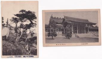 15 db RÉGI használatlan japán képeslap vegyes minőségben / 15 pre-1945 unused Japanese postcards in ...