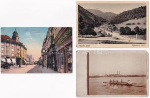 30 db főleg RÉGI történelmi magyar város képeslap vegyes minőségben / 30 mostly pre-1945 town-view p...