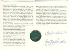 Norvégia 1993. 1K érmés, bélyeges borítékon "Marika Kilius ás Hans Jürgen Baumler-jégkorcsolya ...