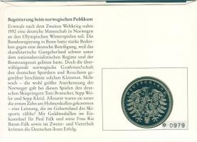 NSZK 1993. "Olimpia-Oslo, Helsinki" ffém emlékérem érmés, bélyeges borítékon T:PP