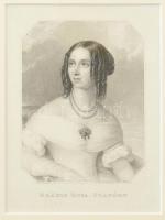 Barabás Miklós (1810-1898) festménye nyomán metszette Karl Mahlknecht (1810-1893): Biedermeier női p...