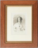 Barabás Miklós (1810-1898) után metszette Karl Mahlknecht (1810-1893): gróf Szapáry Róza portréja, 1850 körül. Acélmetszet, papír, jelzett a metszeten, üvegezett fa keretben, lapon néhány apró folttal, 10×8 cm