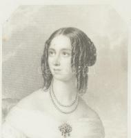 Barabás Miklós (1810-1898) után metszette Karl Mahlknecht (1810-1893): gróf Szapáry Róza portréja, 1...
