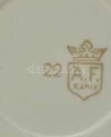 1 db Dresda címeres bonbonnier, porcelán, 1 db címeres mokkás csésze pótolt aljjal, porcelán, jelzet...