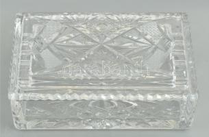 Ólomkristály doboz, hibátlan, 18x11x7cm