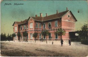 1912 Pásztó, pályaudvar, vasútállomás (fl)