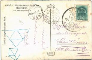 1940 Zilah, Zalau; bevonulás, Éder üzlete / entry of the Hungarian troops, shops + So. Stpl (felszín...