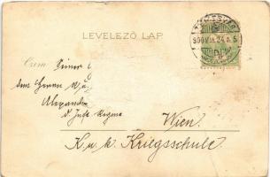 1900 Temesvár, Timisoara; Jenő herceg tér / square. Corvina litho (Rb)