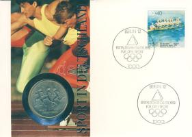 NDK 1988. 10M "Sport" érmés, bélyeges borítékon T:2