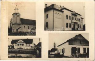 Bereck, Bereczk, Bretcu; templom, községháza, elemi népiskola, üzlet / church, town hall, school, shop (Rb)