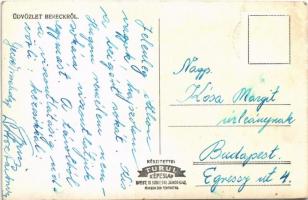 Bereck, Bereczk, Bretcu; templom, községháza, elemi népiskola, üzlet / church, town hall, school, sh...