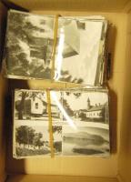 135 db nagyalakú és 213 db kisalakú fekete-fehér városképes lap, 50-es 60-as évek