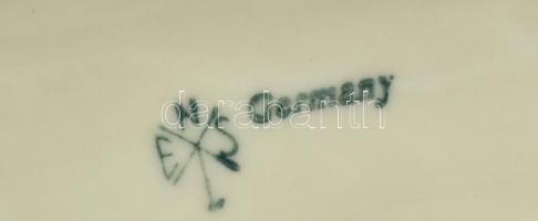 Ens vadászó agarak, kézzel festett, jelzett, hibátlan, h:29 cm, m:14 cm