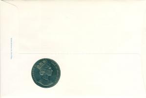 Man-sziget 1986. 1C "Bounty hajó" érmés, bélyeges borítékon T:1