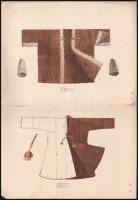 cca 1930 9 db divatrajz ofszet nyomat